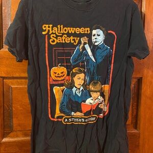 Halloween Safety Graphic Tee - Black and Orange